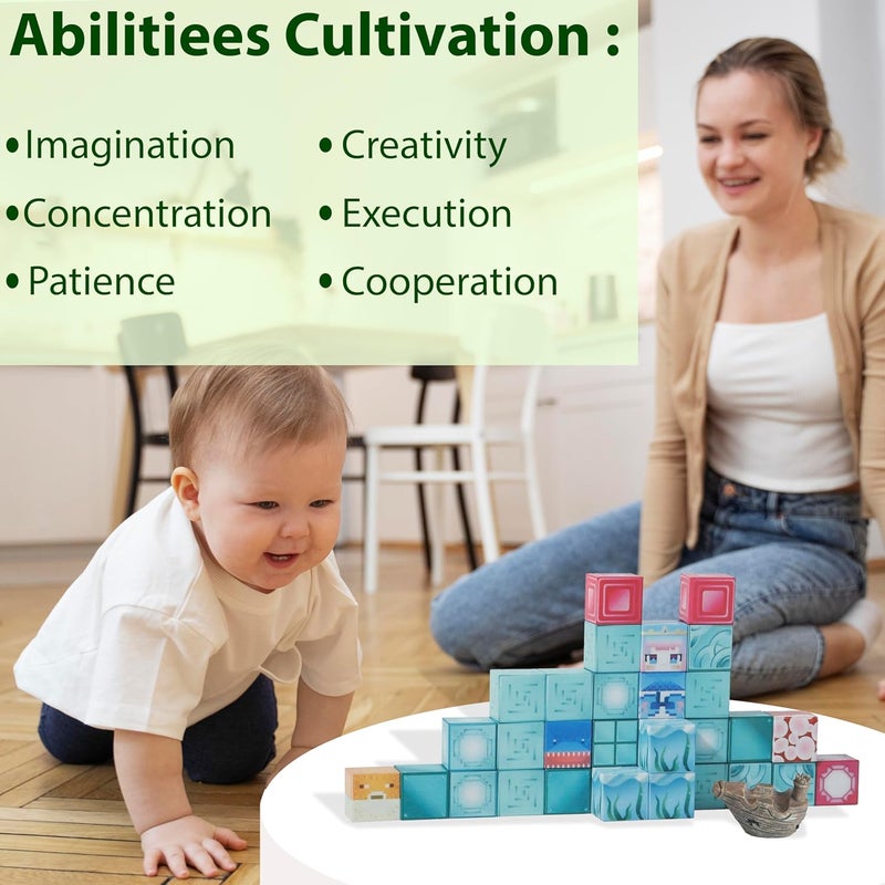 Knick Knack Magnetic Play World Underwater World Building Blocks - 106 Pieces for Kids Ages 3+ - Image 5